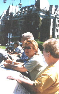 Picture of mom, greet and dad in Victoria