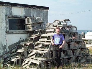 Photo of Jeffrey and lobster traps