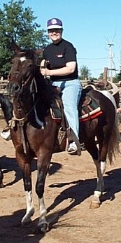 Photo of Margreta on a horse